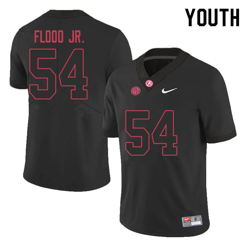 Youth Alabama Crimson Tide Kyle Flood Jr. #54 2020 Black College Stitched Football Jersey 23XR077AY